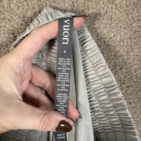 Vuori Villa Ankle Pants Womens Small Elastic Waist Lightweight Talc Gray Casual - Picture 10 of 12